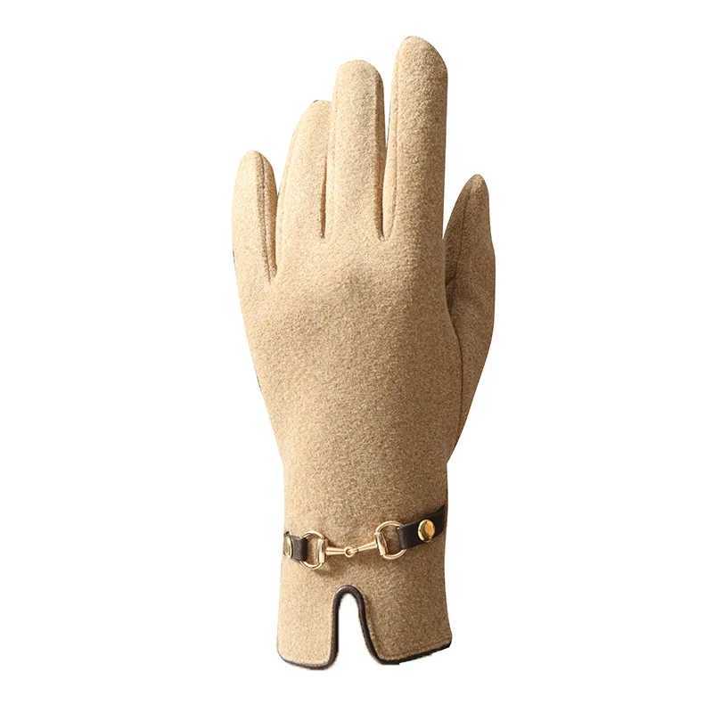 Winter Women Keep Warm Touch Screen Plus Fleece Chain Gloves Elegant Fashion Personality Soft Drive Cycling High Elasticity Y251211