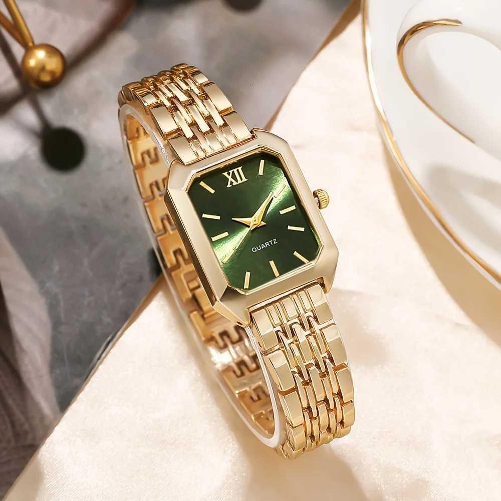 5PCS/Set Elegant Rectangle Women Watches Fashion Ladies Quartz Wristwatch Jewelry Set Reloj Mujer Girls Clock GiftWithout Box Y251212
