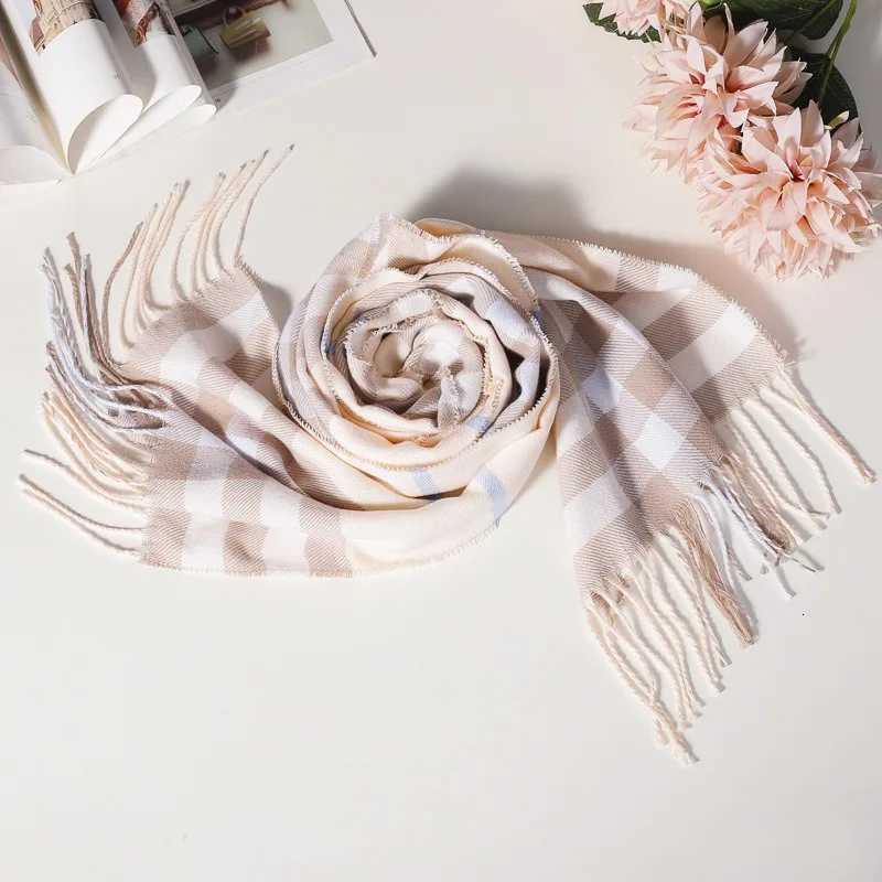 New Design Plaid Cashmere Scarf Man Tassel Shawl Stripe Pashmina Keep Warm Winter Scarf Outdoor High Quality Neck Cover Scarf Y251211