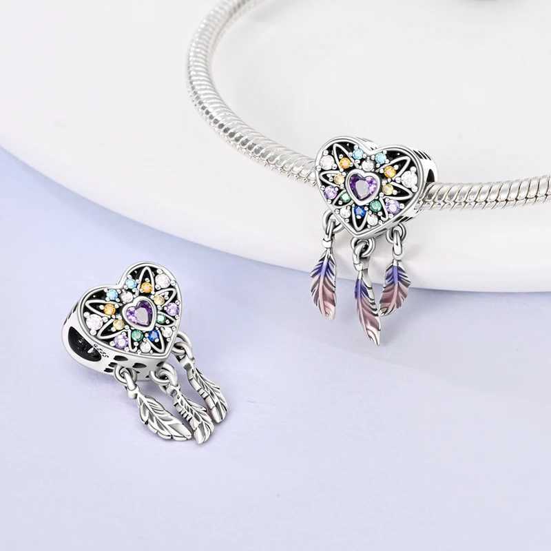 925 Sterling Sier Charms Beads Pendants Colorf Dreat Lucky Charms Fit Bracelets Necklaces Wen DIY Jewelry Y251212