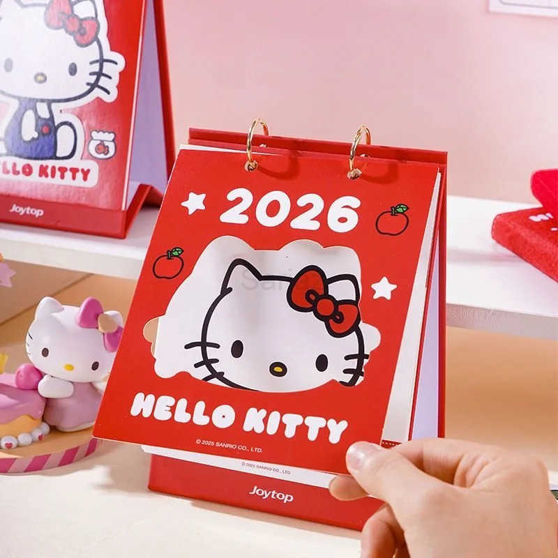 Sanrio 2026 Hello Kitty Desk Calendar Cartoon Kitty Cat Student Memo Calendar Desktop Ornaments Small Desk Calendars Gifts H251212