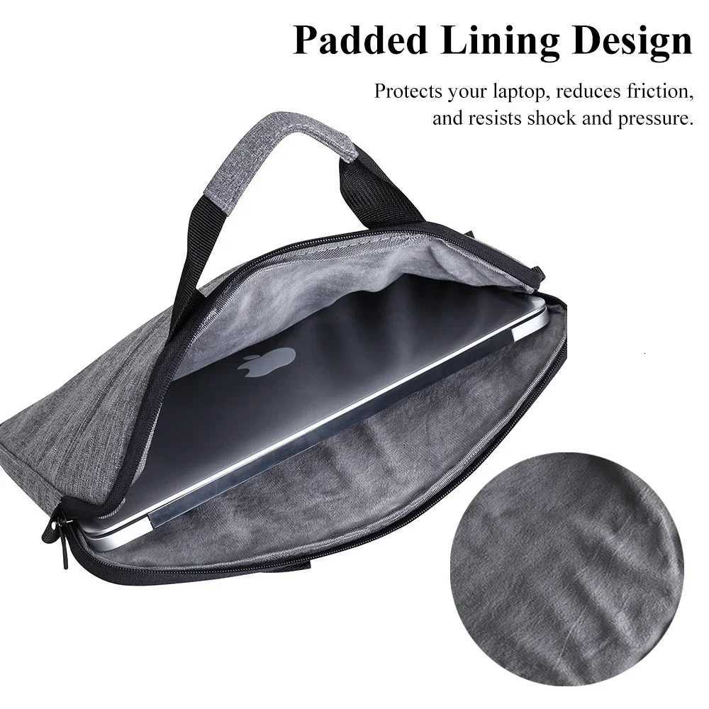 Laptop Bags Carrying Case for 13-15 inch Laptop and Tablet Shoulder Strap Durable Water-Repellent Fabric Business Casual SchoolT251212
