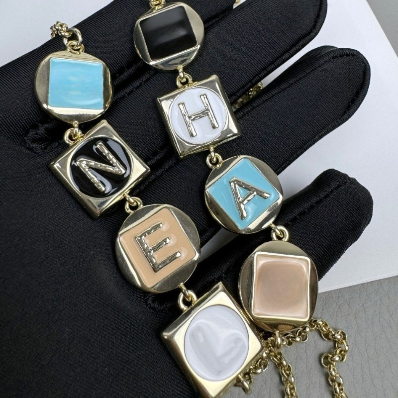 2025 winter newest luxury letters long chain sweater necklace for women 18k gold retro vintage square geometry elegant necklaces waist chain jewelry
