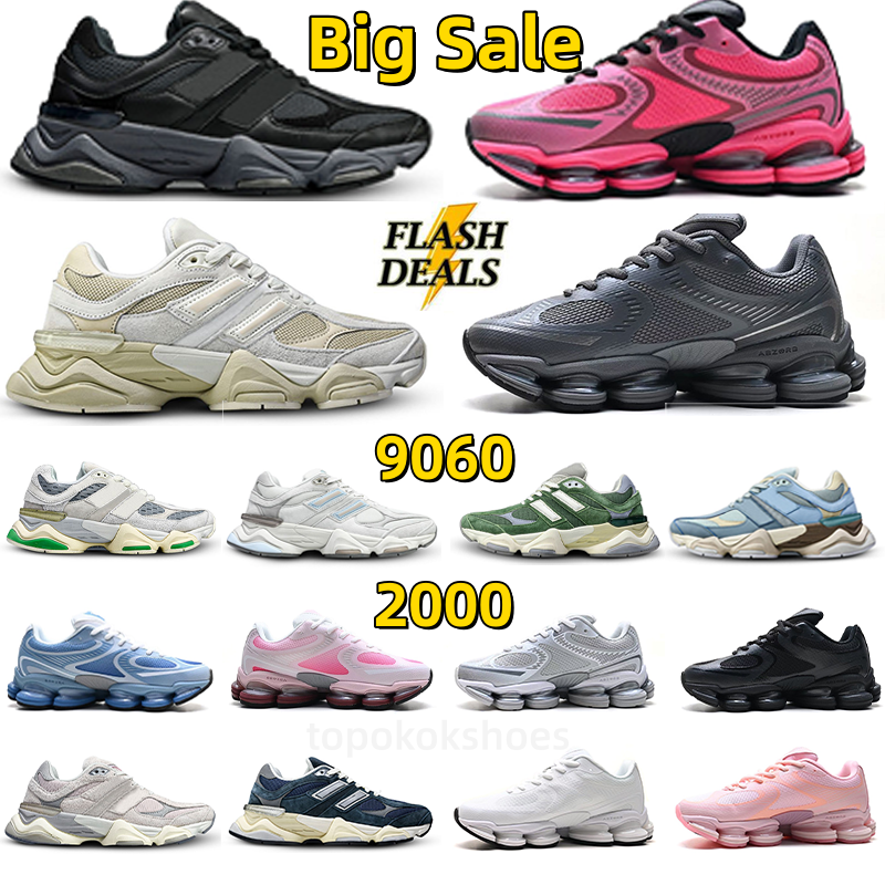 Designe Shoes Unisex Segmented Sole Unit Abzorb 2000 Shoes 9060 Dark Grey Baby Blue Pink Triple Black Beige Sneakers Mesh Upper With Printed Overlay Sports Shoes