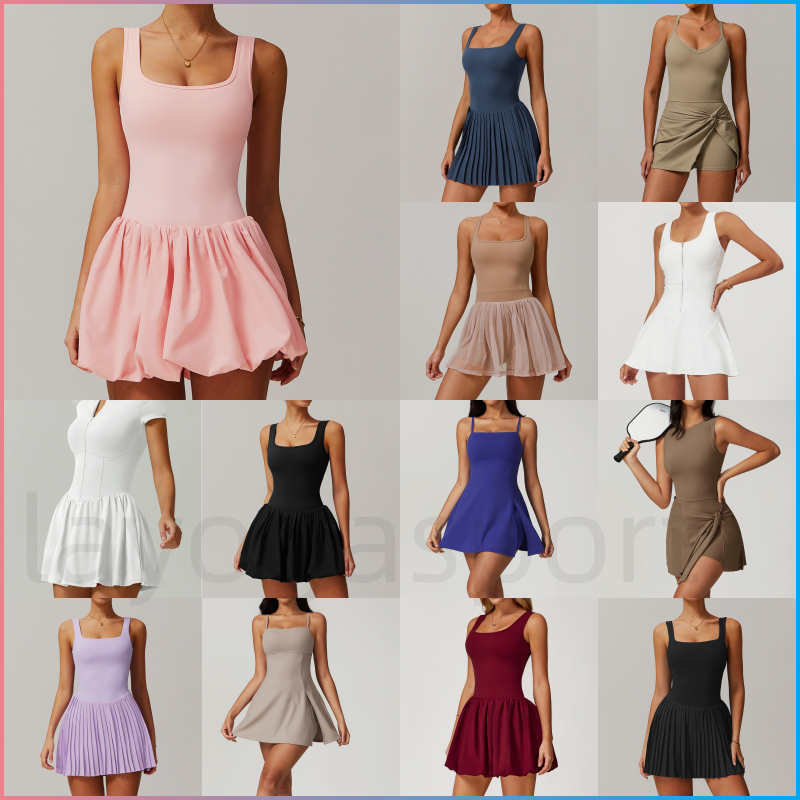 Tennis Dress Alonessities Yoga Fiessbreathable Anti-slip Casual Golf Sports Skirt With Short Sets Designer Yoga Skirttennis Skirt 2 Piece Women Gym Setspilates Set