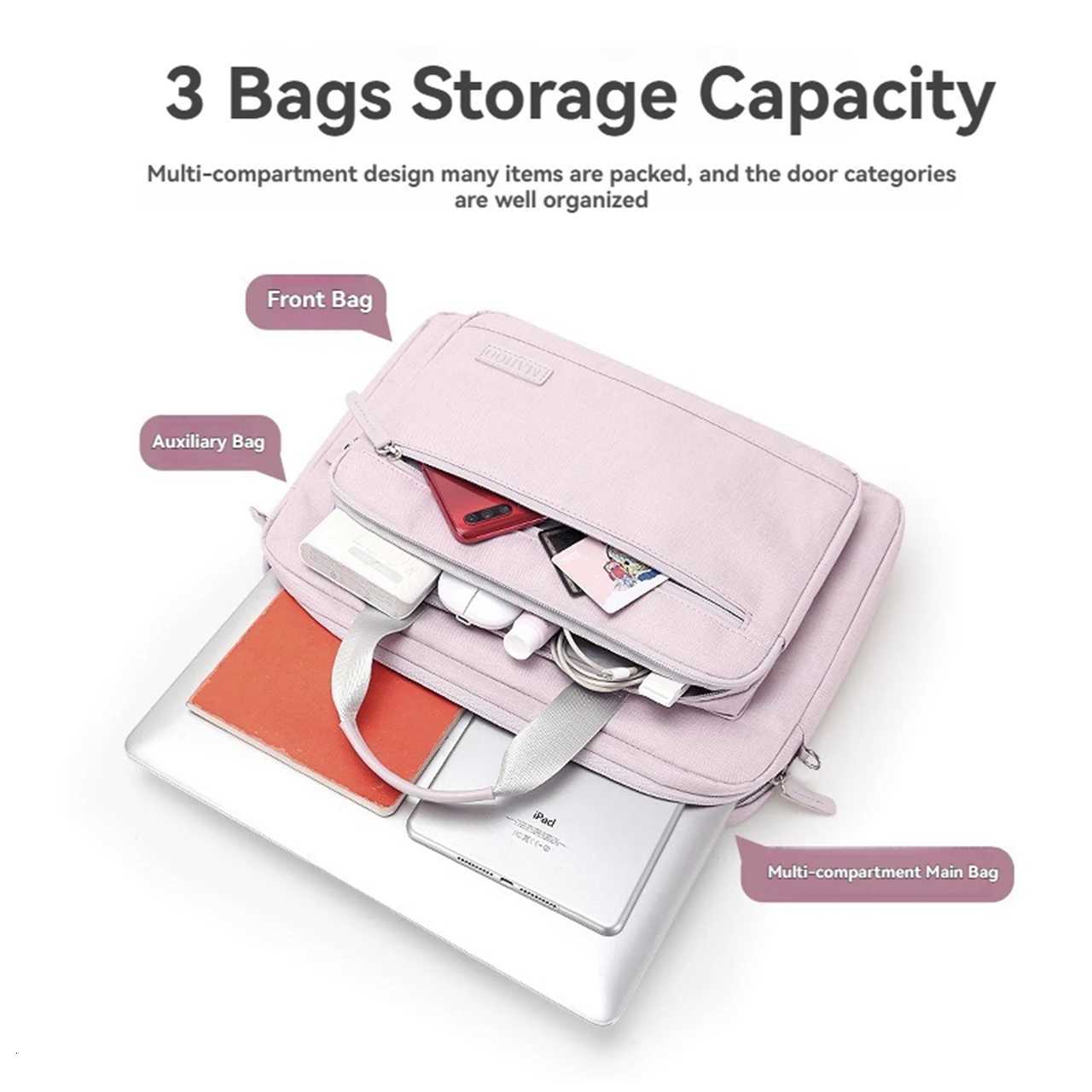 Laptop Bag For Macbook Air Pro 16 Case Notebook HP Huawei Lenovo Dell Sleeve Pouch 133 14 156 Inch Shoulder HandBag BriefcasesT251212