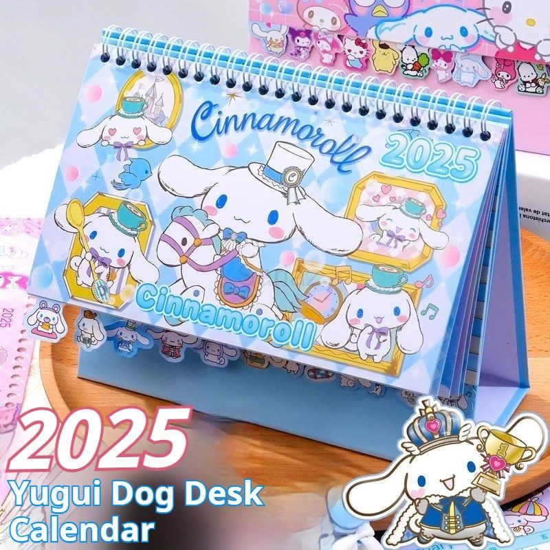Sanrio 2025 New Calendar Hello Kitty Kuromi Cinnamoroll Student Desktop Decoration Learning Plan Cartoon Calendar Monthly Calendar H251212