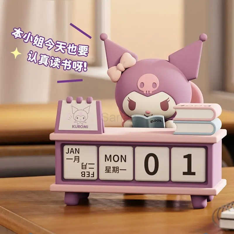 Sanrio Desk Calendar Series Anime Peripheral Exquisite Kuromi Pochacco Static Desktop Decorative ChildrenS Toy Gifts H251212