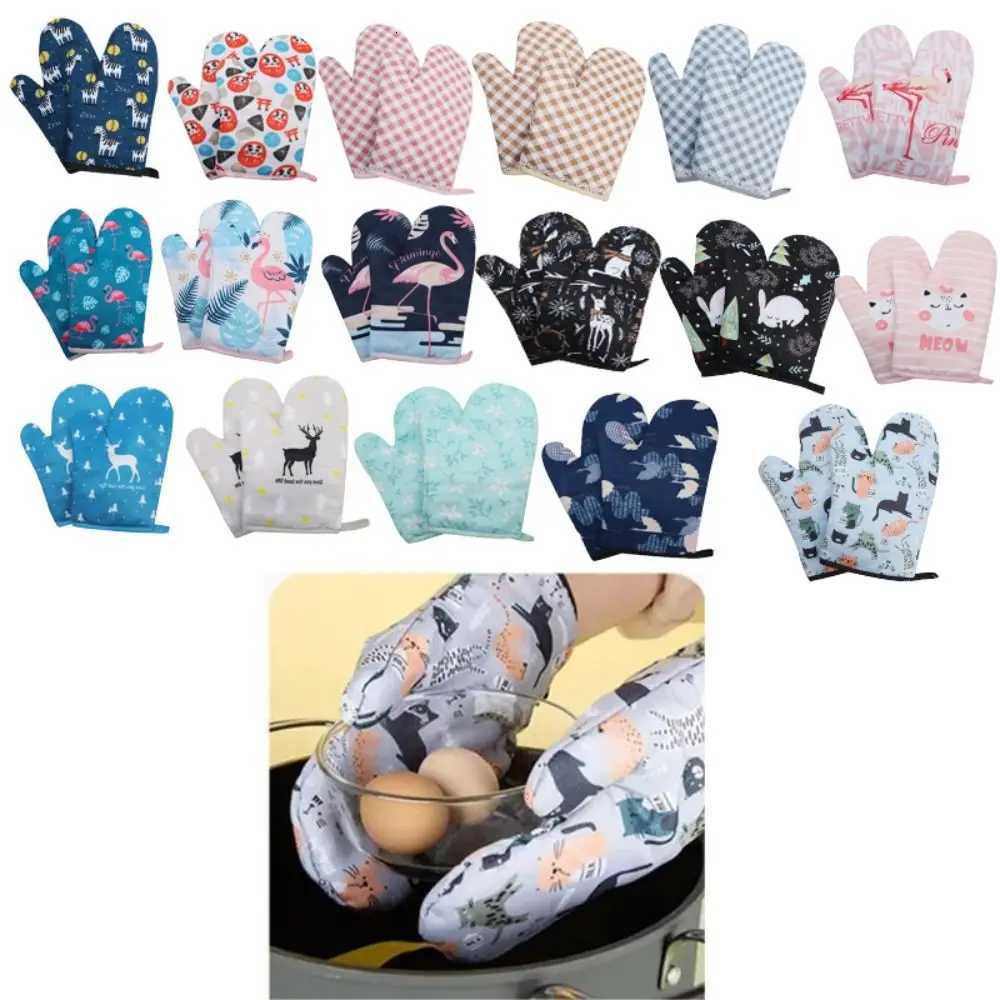 1pcs Heat-insating Gloves Anti-scald Microwave Gloves High Temperature Resistant Kitchen Baking Oven Gloves H251212