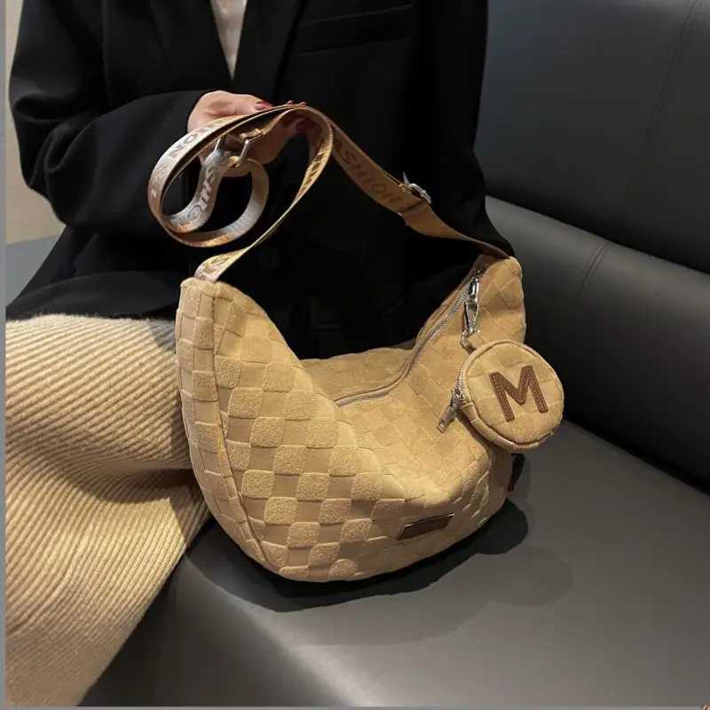 Korean style versatile crossbody bag white pure cott cloth bag fiable new tote bag wens bag large capacity bag Y251211