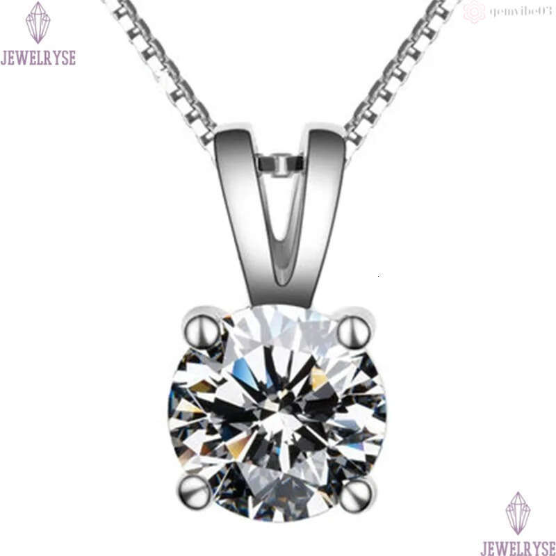 Choucong Brand Four Claw Pendant Luxury Jewelry 925 Sterling Silver Solitaire 5A Cubic Zircon CZ Diamond Gemstones Party Women Wedding Clavicle Neckla