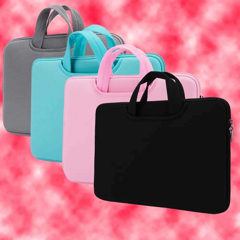 With Handle Portable Laptop Bags Lightweight Waterproof Laptop Case Soft Material Dual Zipper Notebook Sleeve Womens BagT251212