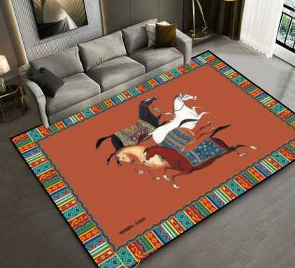 Fashion ethnic style frame mackintosh velvet floor mat room multi-color carpet home decoration H251212