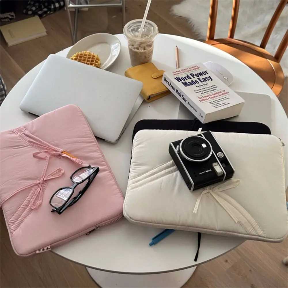 New 11/13/156 inch Laptop Sleeve Case Shockproof Bowknot Notebook Cover Ultra Thin Large Capacity Tablet Protective PouchT251212