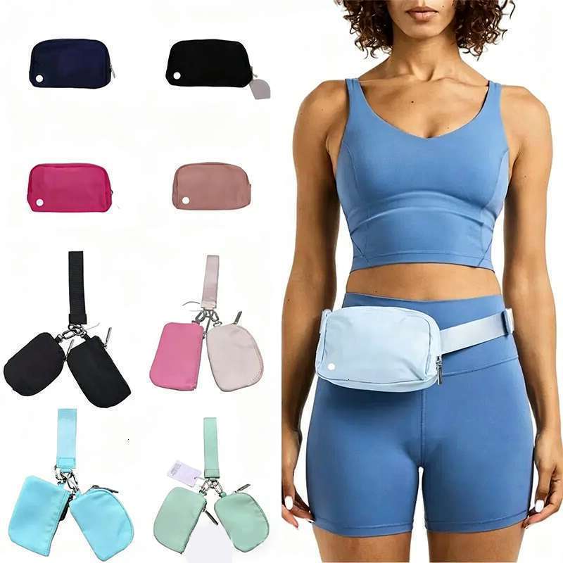 Designer wristlet clutch keychain yoga gym bag mini purse with detachable zipper wrap around wrist guard luluity lemonive wallet portable