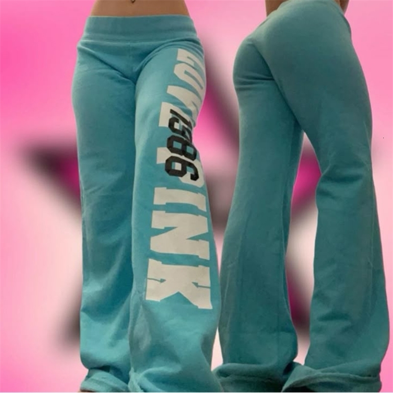 2000s American retro letter print casual trousers versatile girl style high street Harajuku style womens casual trousers 251204