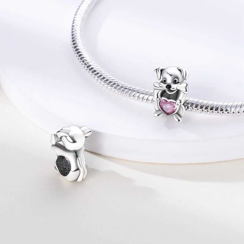 Dog Pet Charms 925 Sier Doggy P French Bldog Bones Beads fit Bracelet DIY Fine Jewelry Y251212