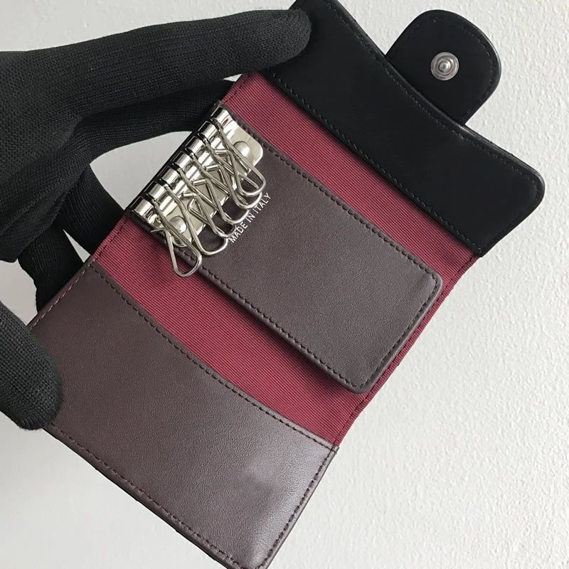 genuine leather keychain Bag Key Wallets men's and women's keychain storage bag cow split coin purse butler key bag mini card holder luxury bag designer wallets