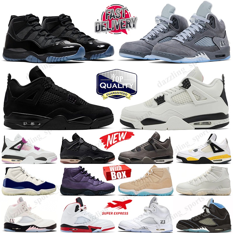 11s 4s 5s Designer Basketball Shoes With Box LegendBlue Gama Gamma Blue H-Town Black Cat White Cement Fire Red Wolf Grey Mens Womens Outdoor Sports Shoes Size EUR36-47