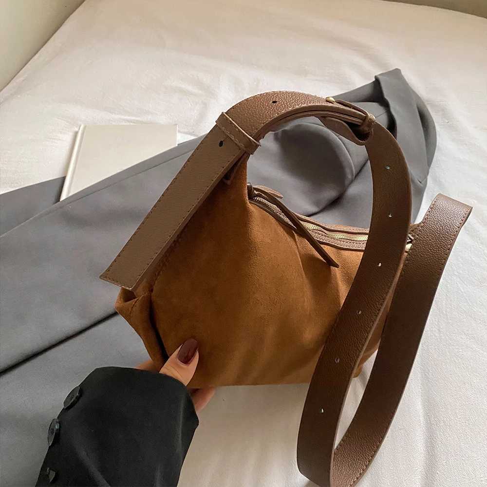 Niche Design Versatile Faux Suede Underarm Bag New Korean Style Fi Texture Single Shoder Wens Bag Y251211