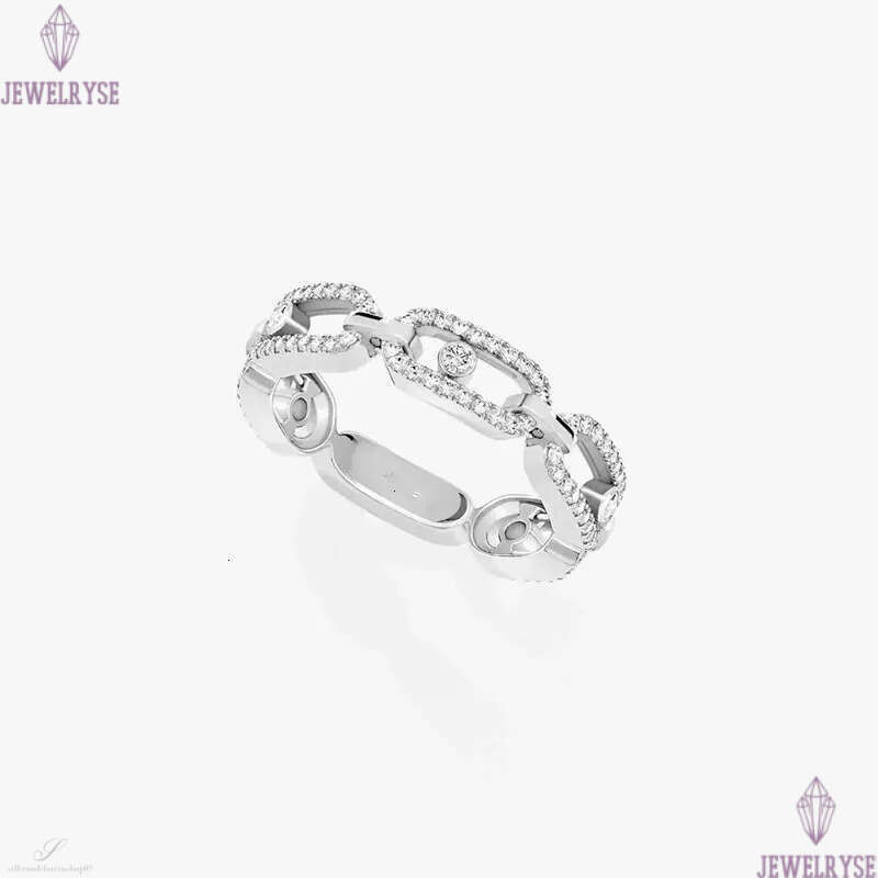 18k rose gold luxury classic bead slide designer ring for women mens bling diamond cz zircon hollow elegant charm crystal love nail rings jewelry