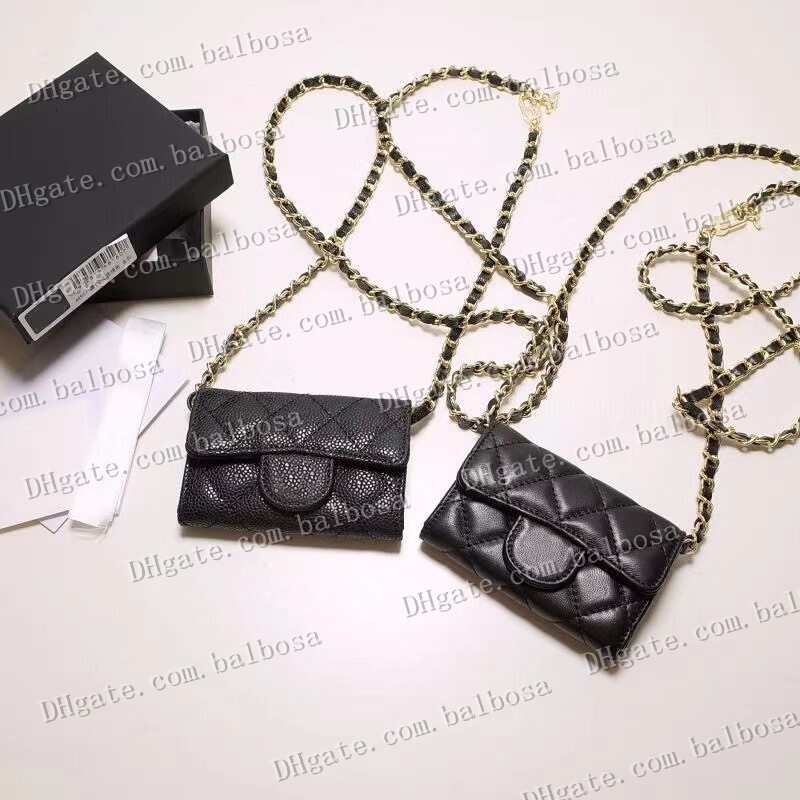 Designer Small Chain Bag Womens Mini Zippy Wallet Coin Purse Charm Key Pouch Credit Card Holder Bags Fashion Color Short Wallet Purse