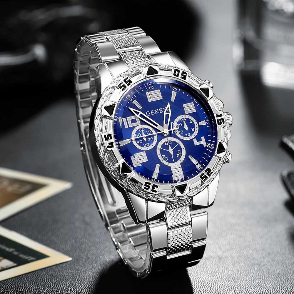 Mens Foreign Trade Watch Mens Large Dial Quartz Sports Square Watches For Mens Glowing Watch Set Y251212