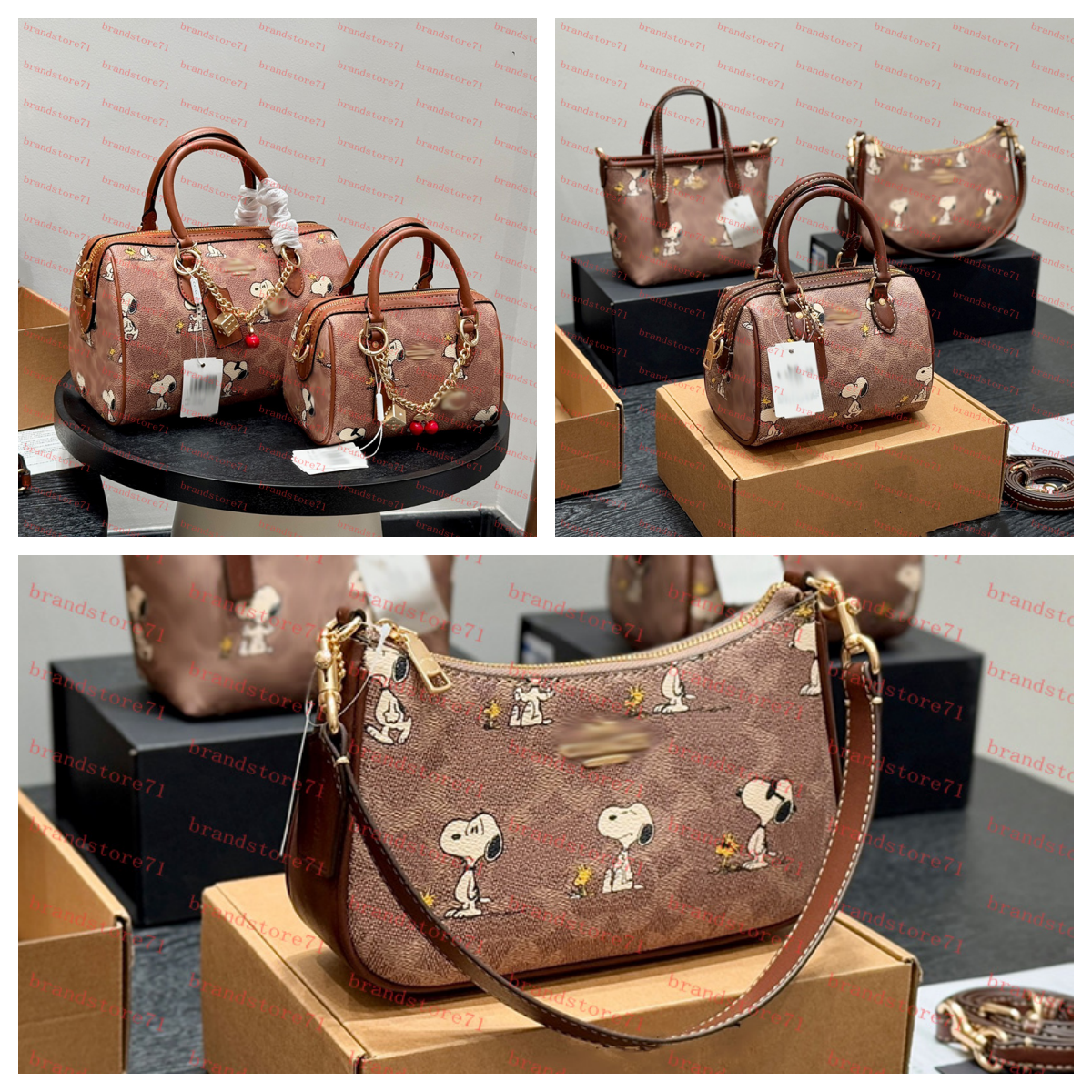 Designer Peanuts Bag Snoopys Branded Bags Cute Peanuts Backpack Designers Woman Shoulder Bag Classic Crossbody Bag Leather Casual Tote Bags Shopp
