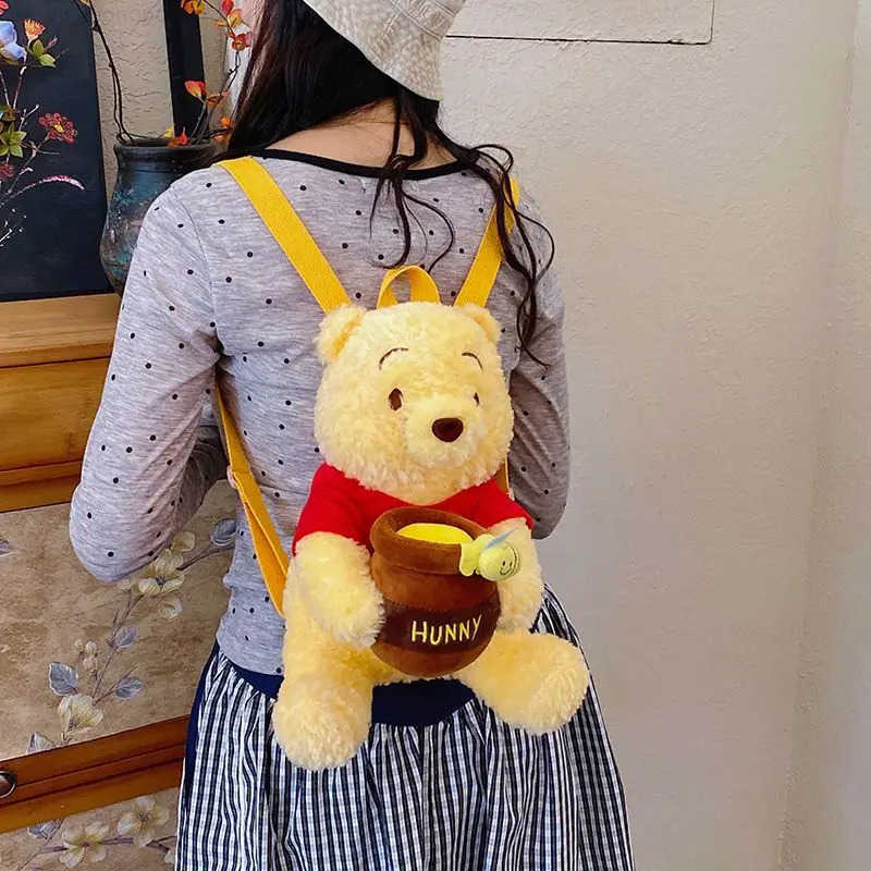 Disney Cartoon Winnie the Pooh New Unisex Cute Creative Doll Design Fashionable and Personalized Large-Capacity Backpack Gift H251212