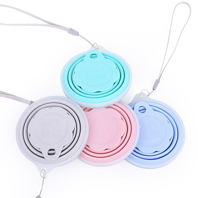 American style coffee portable outdoor travel companion foldable silicone water kettle compressed pocket cup 350ML-375ml Z260313