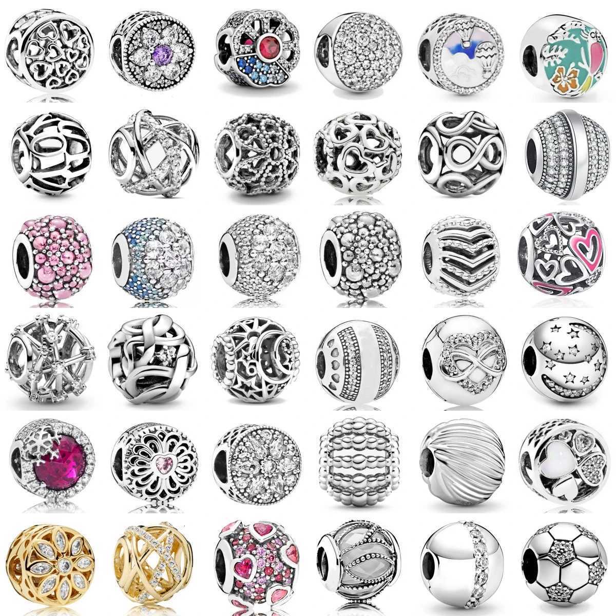 New 925 Sterling Sier Round Snowflake Parachute Star Charm Fit Bracelet Accories Wen Jewelry Y251212