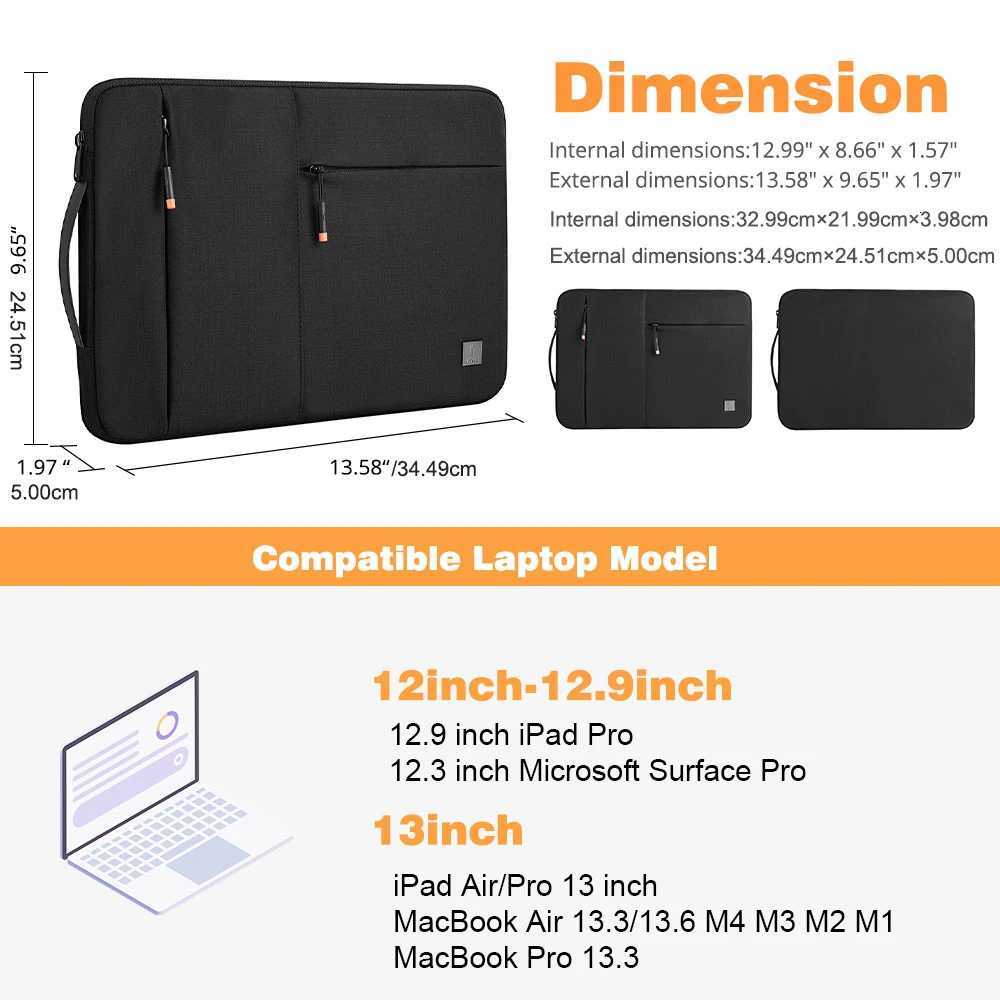 WIWU New Laptop Sleeve for MacBook Pro 14 2024 Waterproof Notebook Bag for MacBook Pro 16 Portable Carry Case for MacBook Air 13T251212