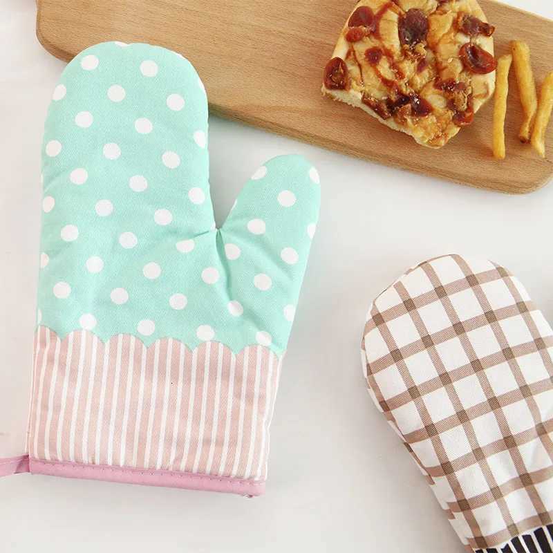 1Pcs Practical Anti-scalding Cotton Oven Mitts Convenient High Temperature Resistant Gloves Thicke Kitchen Bakeware Tools H251212