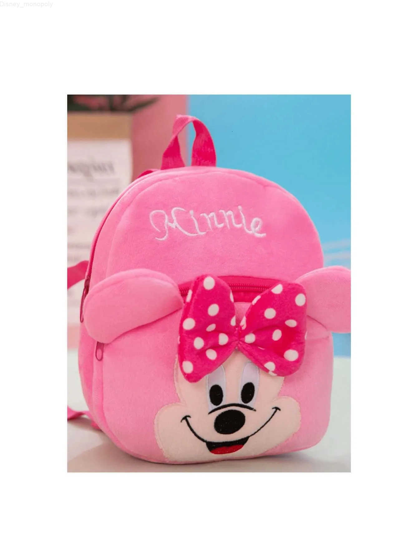 Disney Cartoon Cute Stitch Backpack Mickey Mouse Winnie The Pooh Plush School Bag Student School Supplies H251212