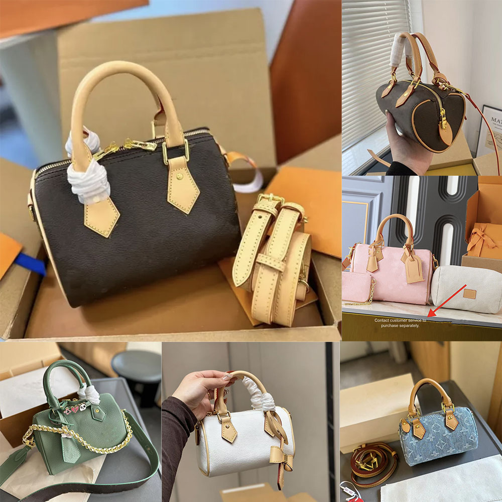 designer bag Mini bag Shoulder Bag Women Leather Denim Crossbody Luxury Brand bag Brown Flower fashionable Handbag Adjustable Strap 16cm 20cm