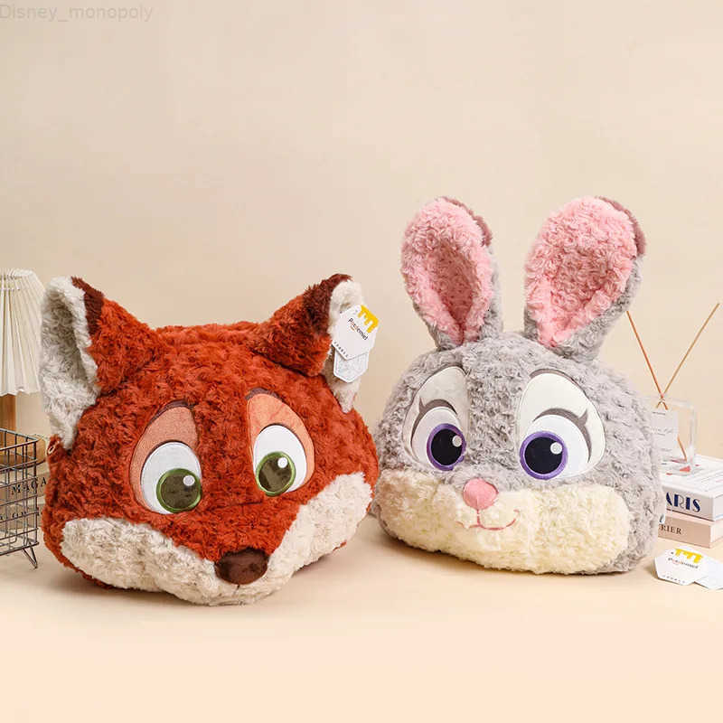 Disney Original Zootopia Judy Hopps Nick Wilde Plush Doll Backpack Stitch Big Head Doll Bag Hug Pillow Cute Room Sofa Decoration Gift H251212