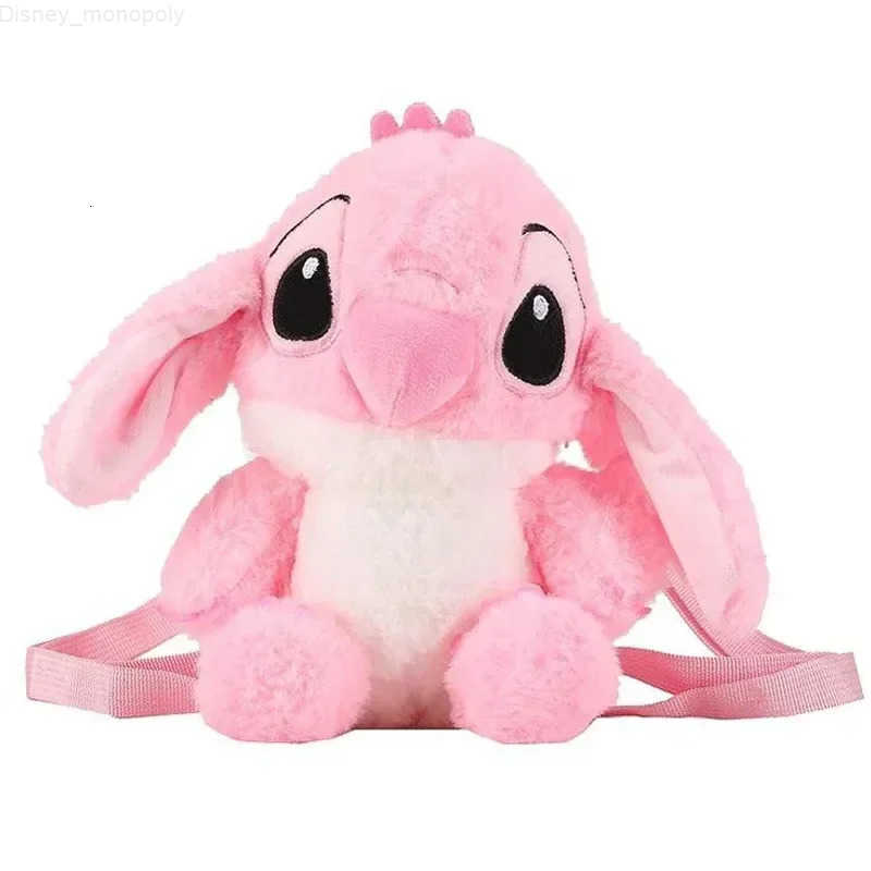 Disney New Cartoon Plush Backpack Kawai Stitch Doll Shoulder Bag Autumn And Winter Style Childrens Schoolbag Kindergarten Gifts H2512121