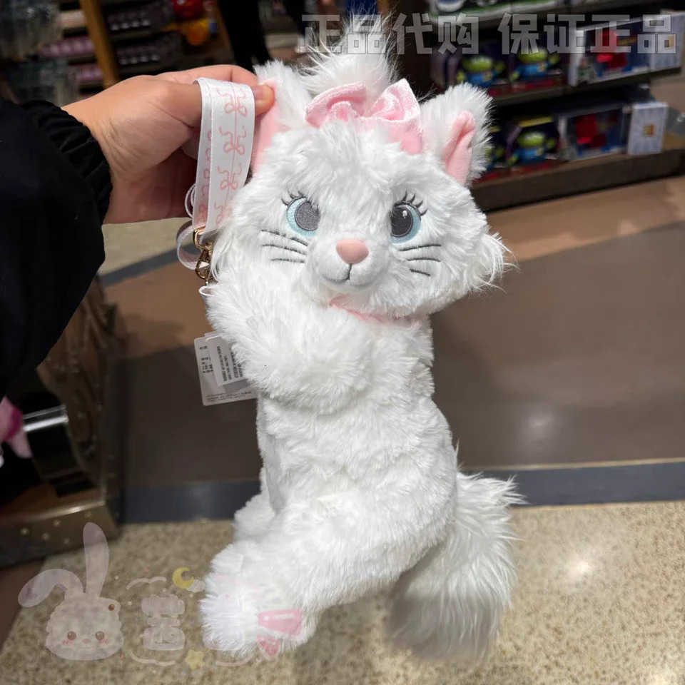 Disney 2024 authentic Marie Lucifer Cheshire cat Linabell plush shoulder bag shanghai disneyland H251212