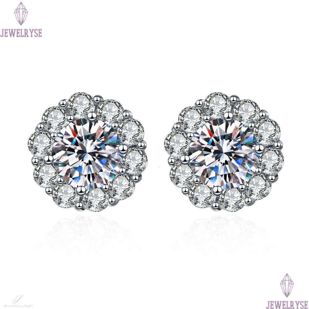 luxury round designer earrings necklace for women short cross chain choker moissanite cz zircon flower design earring ear rings earings chokers jewelr