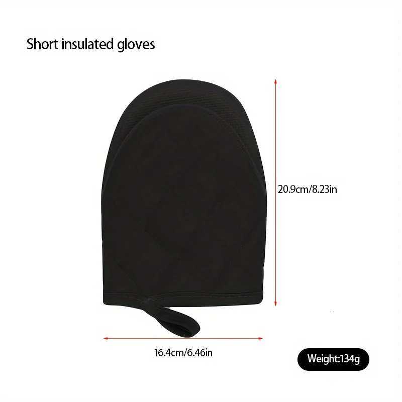 Mtilayer silicone kitchen oven mitts for cooking and baking - non-slip heat-resistant gloves food safe H251212