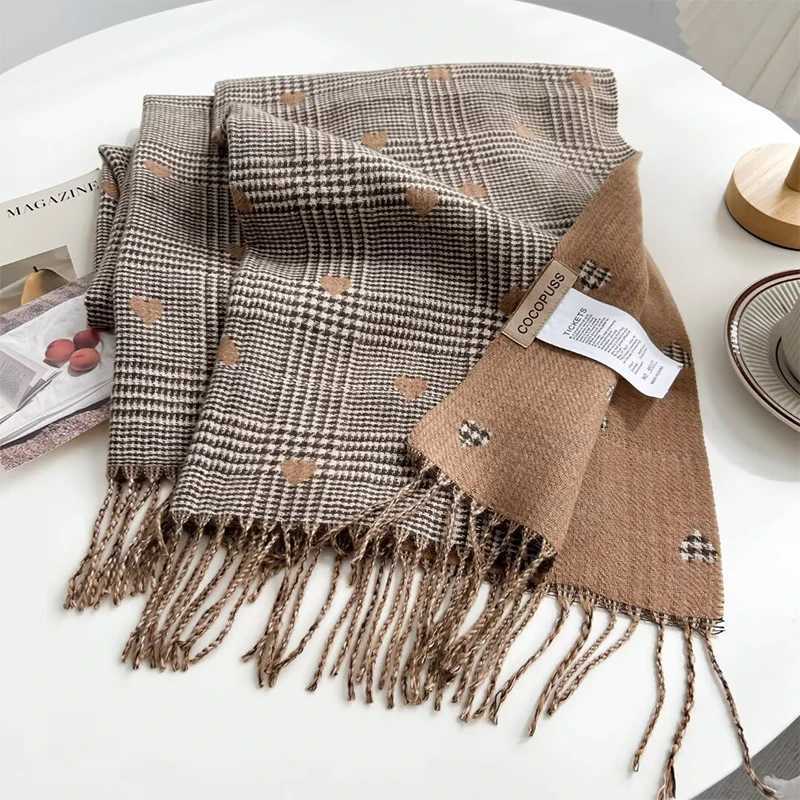 Women Winter Cashmere Scarf 2024 Plaid Pashmina Luxury Bohemia Shawls and Wraps Bufanda Hijab Stoles Echarpe Warm Blanket Y251211