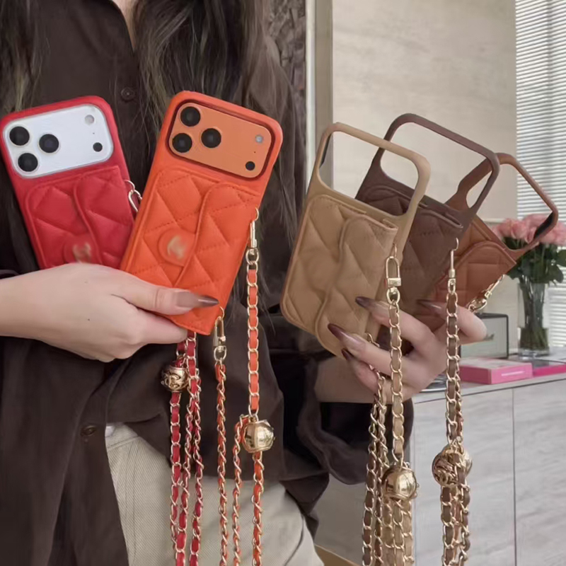 iPhone Case Designer Crossbody Card Wallet Phone Cases for iPhone 17 16 15 14 13 12 Pro Max ,pro ,plus Luxury Lanyard Handbag Mobile cover