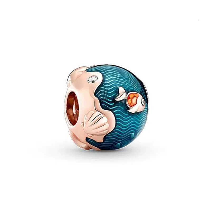 Hot S Fashion Wen Bead Rose in BloSparkling Round Charm Fit 925 Sterling Sier Bracelet DIY Jewelry Y251212