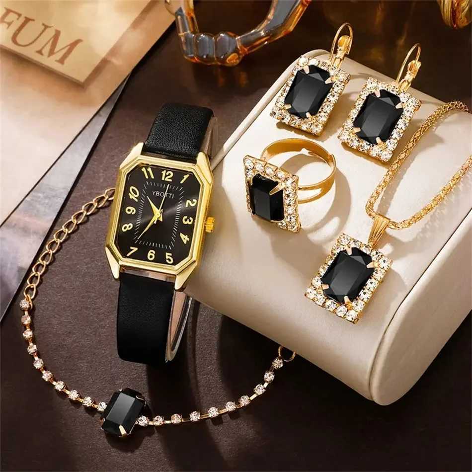 Luxury Fashion Square Womens Watches Brand Ladies Quartz Wristwatch Classic Simple Femme Blue Leather Band Relogio Feminino Y251212