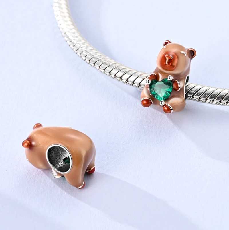 925 Sterling Sier Charms Bee Guinea Pig Sheep Beads Pendants Fit Bracelet Necklace DIY Pendants Jewelry Wen Gift Y251212