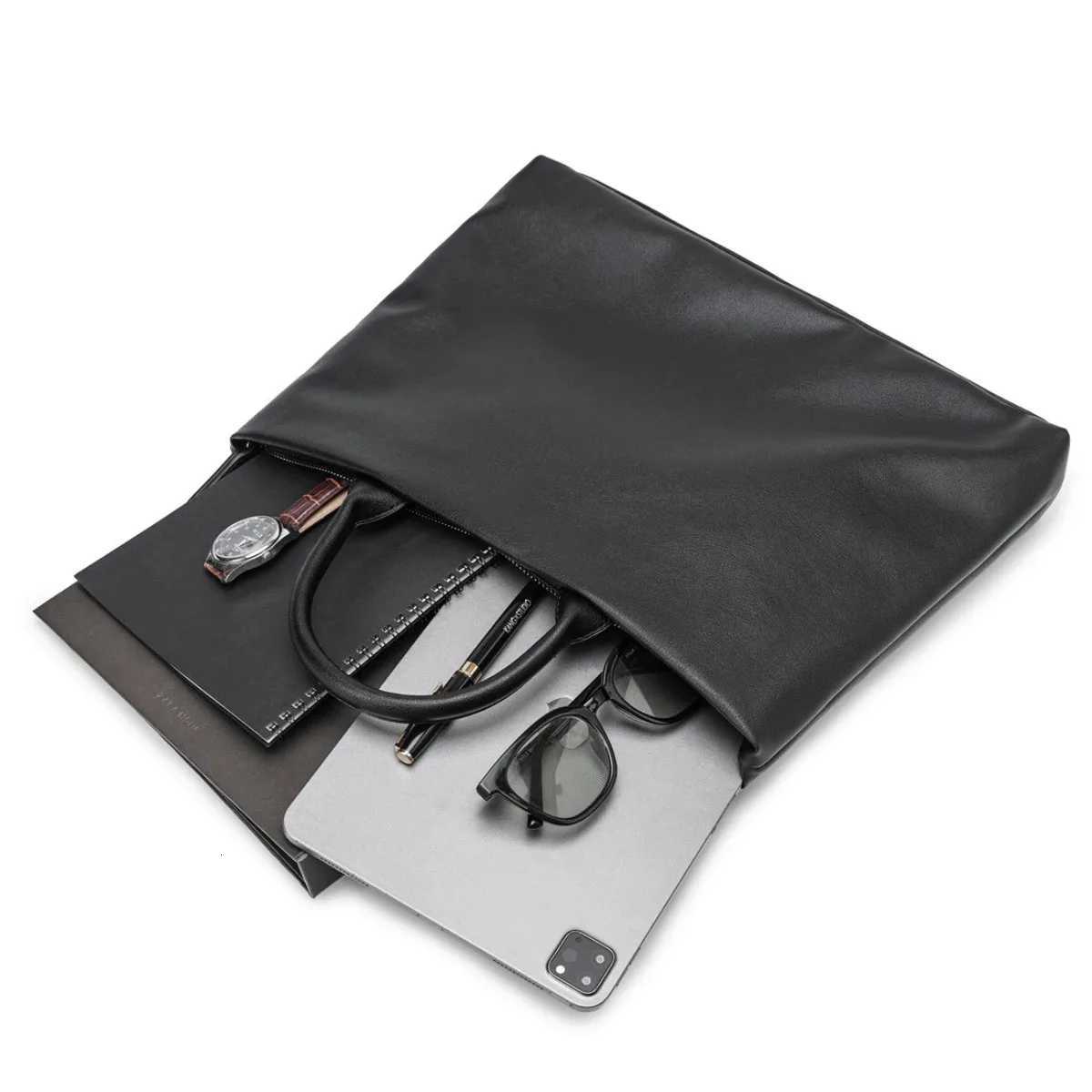 Luxury Leather Business Mens Handbags Travel Documents Computer Bag Briefcase Fashion Universal 14-inch Laptop Ipad 129 BagT251212
