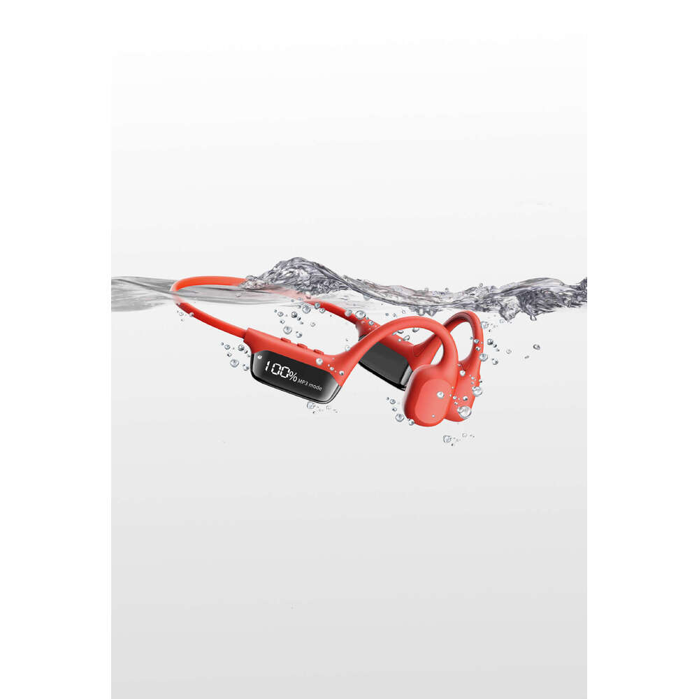 Famous Brand Cross Border Bone Conduction Bluetooth With Display Screen Waterproof Swimable G Memory Wireless Sports Headphones