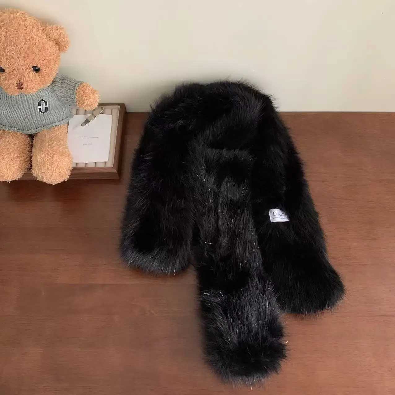 2024 Womens Winter Warm Shiny Mink Knitted Scarf Fashion Plush Thickened Scarf Lady Blanket Solid Color Scarves Y251211