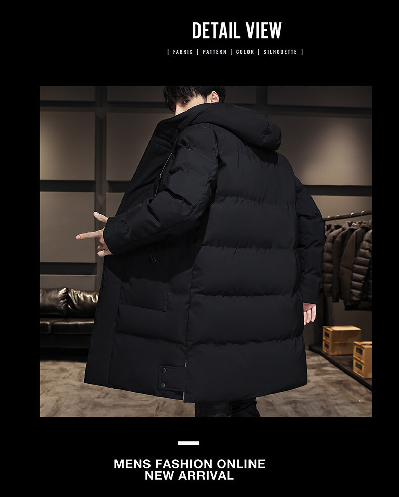 Best-Selling Mid-Long Cotton Padded Coat: Trendy Winter Loose Hooded Warm Thickened Down Cotton Jacket