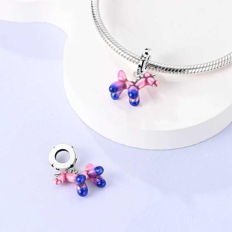 New Charms Beads 925 Sterling Sier Purple Cat Dog S Snake Pendants Fit Bracelet DIY Wan Jewelry Y251212